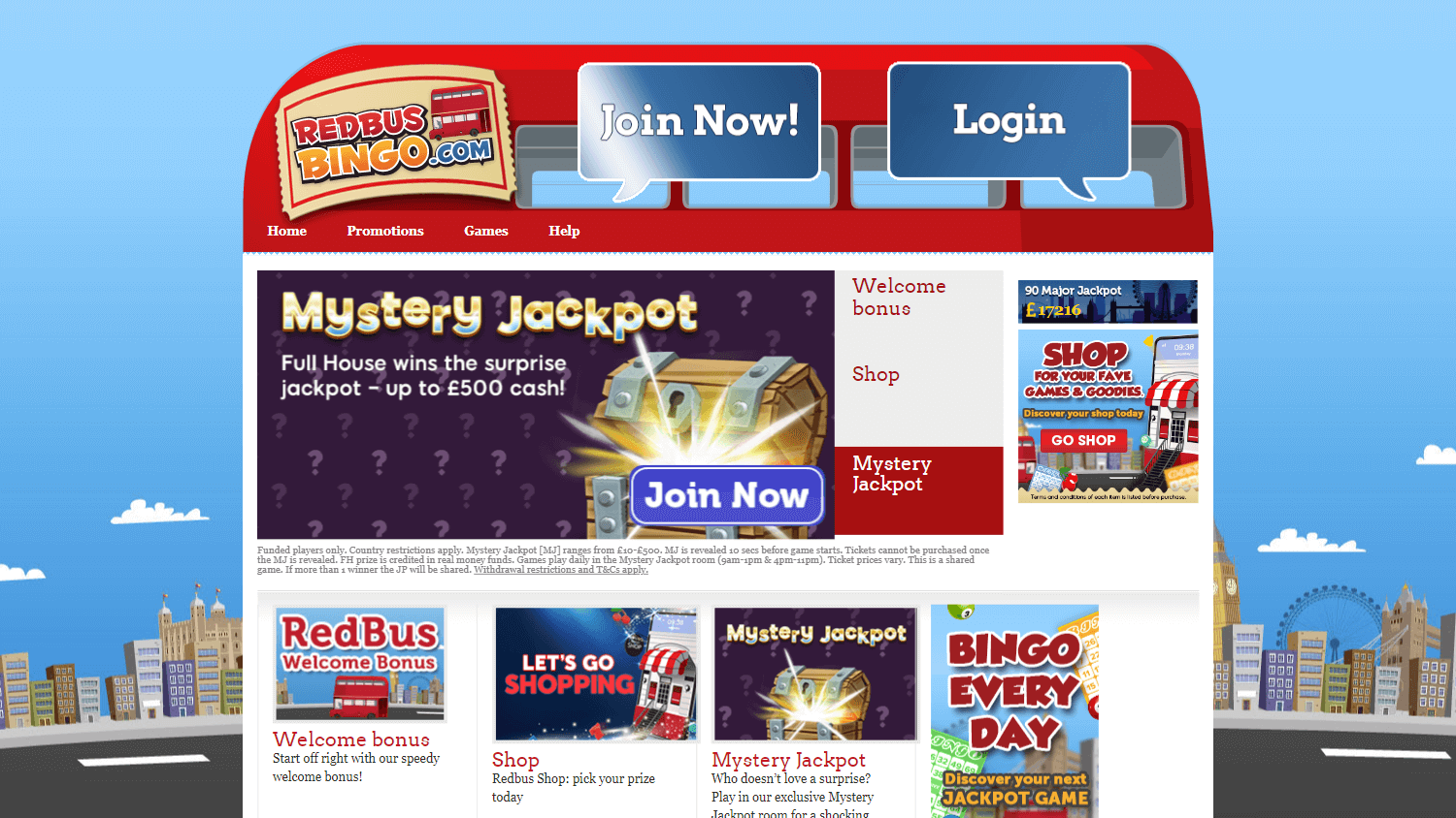 RedBus Bingo Casino Desktop screenshot