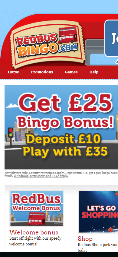 RedBus Bingo Casino Mobile screenshot